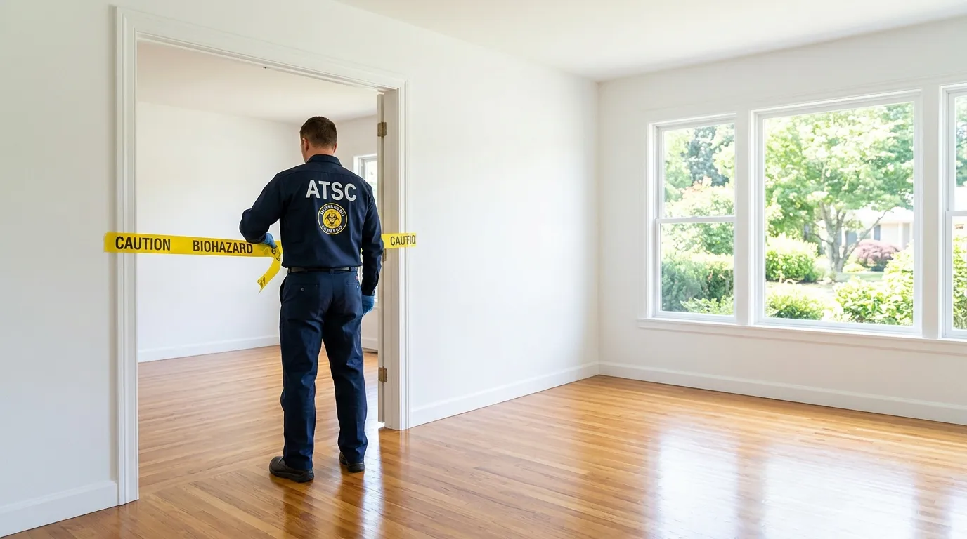 Certified biohazard cleanup crew performing Trauma Scene Cleanup in Saint Charles